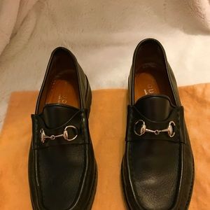 Vintage Gucci leather loafers shoes